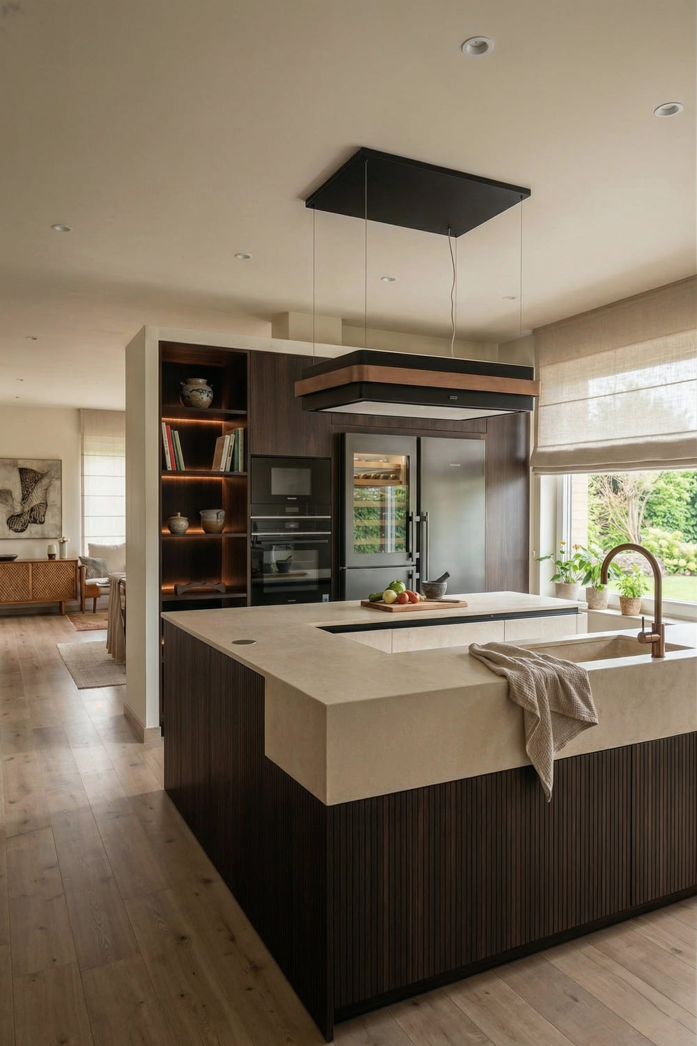 Diseño de Cocina con Madera de Eucalipto